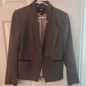 H&M Women's Elegant Gray Suit Jacket